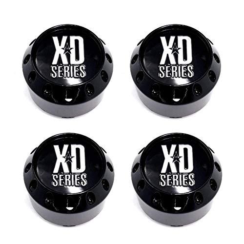 4 Pack KMC XD Series 464K98GB LG1405-22 Gloss Black Center Cap replacement wheel center cap part 464K98GB