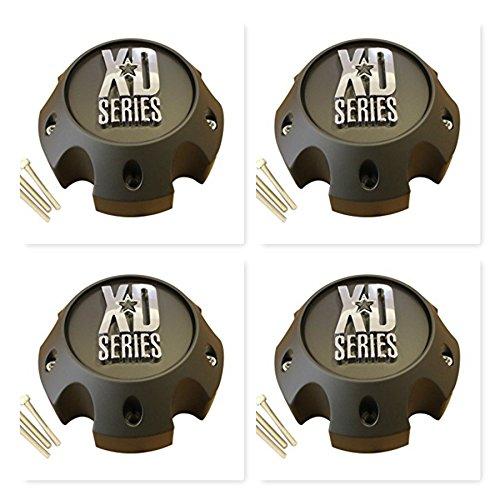 4 Pack KMC XD Series 796 797 798 Matte Black 5 Lug Wheel Rim Center Cap 1079L140A replacement wheel center cap part 1079L140A