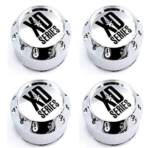 4x KMC XD Series Chrome Wheel Center Hub Caps 4-1/8"OD Snap-In for 6x5.5 6x139.7 5x5.5 5x139.7 5x150 6x4.5 6x114.3 6x135 XD779 Badlands XD795 Hoss replacement wheel center cap