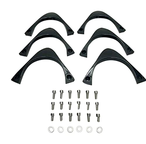 Akuza 702 Creation 17 Inch Gloss Black Inserts Set (6 PCS) EMR702-1775-XJ replacement center cap logo / insert part EMR702-1775-XJ