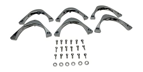 Akuza 702 Creation 20 Inch Chrome Inserts Set 6 PCS EMR702-2090-XJ replacement center cap logo / insert part EMR702-2090-XJ