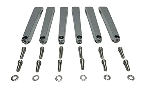 Akuza 712 Big Papi 20 Inch Chrome Inserts Set (6 PCS) EMR0712-2085-XJ replacement automotive wheel accessory part EMR0712-2085-XJ