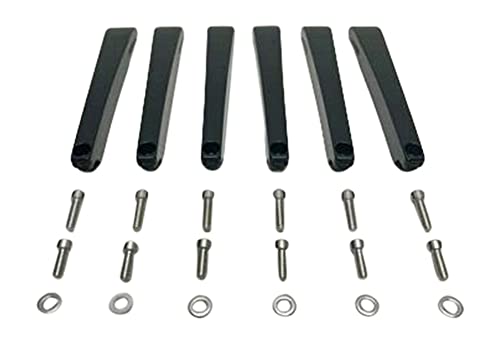 Akuza 712 Big Papi 22 Inch Gloss Black Inserts Set (6 PCS) EMR0712-2295-XJ replacement automotive wheel accessory part EMR0712-2295-XJ