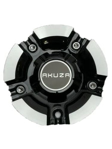 Akuza 844 Black and Machined Wheel Center Cap EMR0844-CAR-AL EMR0844-AL-UP - Wheel Center Caps