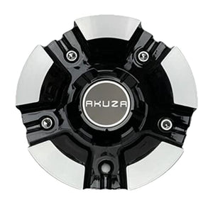 Akuza 844 Lever Black and Machined Wheel Center Cap EMR0844-TRUCK-AL - Wheel Center Caps