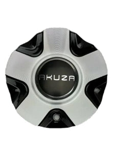 Akuza 848 Black and Machined Wheel Center Cap EMR0848-CAR-AL(18/20) - Wheel Center Caps