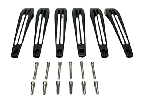 Akuza Rissa 824 20 Inch Gloss Black Inserts Set (6 PCS) EMR0824-2085-ZSJ replacement automotive wheel accessory part EMR0824-2085-ZSJ