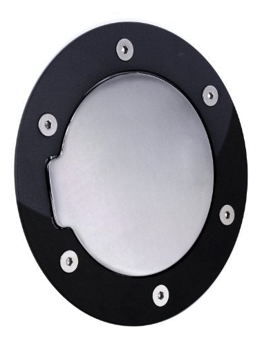 All Sales 6041K Black Billet Aluminum Ring and Fuel Door replacement wheel center cap part 6041K