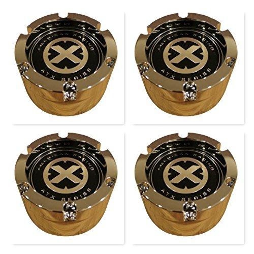 American Racing 4 Pack ATX 391K132 8 Lug Snap in 2pc Wheel Center Cap replacement wheel center cap part 391K132