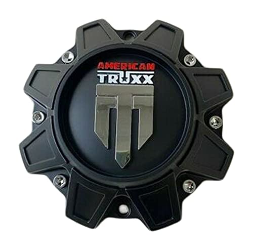 American Truxx Matte Black Wheel Center Cap C1414-B C1414 C-1414 replacement wheel center cap part C1414-B