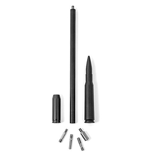 AMI Billet .50 Caliber Cartridge Antenna Black 6255K Made of 6061-T6 Billet Aluminum USA - Wheel Center Caps