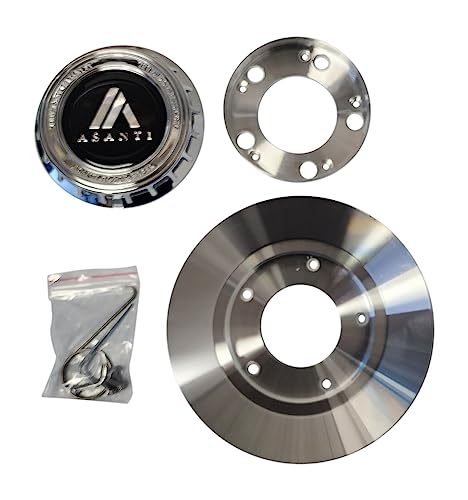 Asanti Black AB045AD Center Cap 1002-84DR Chrome Black and Machined replacement wheel center cap part AB045AD