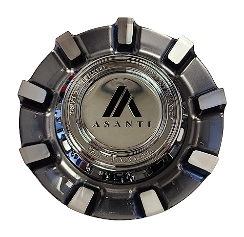 Asanti Black Label 1002-82AD Machined and Gloss Black Wheel Center Cap replacement wheel center cap part 1002-82AD