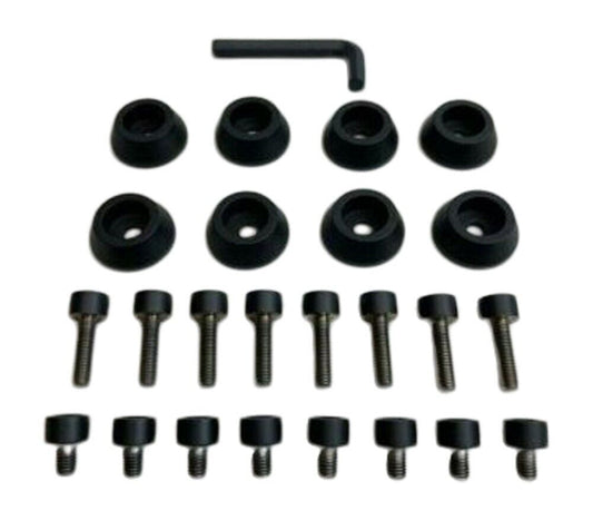 Ballistic Jester 814 Matte Black Bolt Kit 8 PCS Kit with Hardware replacement wheel center cap part 814-MB-8PCS