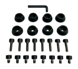 Ballistic Jester 814 Matte Black Bolt Kit 8 PCS Kit with Hardware - Wheel Center Caps