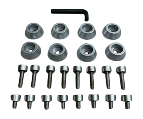 Ballistic Jester 814 Silver Bolt Kit 8 PCS Kit with Hardware replacement wheel center cap part 814-SILVER-8PCS