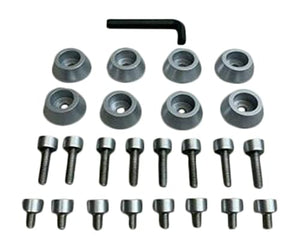 Ballistic Jester 814 Silver Bolt Kit 8 PCS Kit with Hardware - Wheel Center Caps