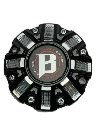 Ballistic Off-Road Gloss Black and Chrome Wheel Center Cap CAP OR-D2 CAP OR-D replacement wheel center cap part OR-D2