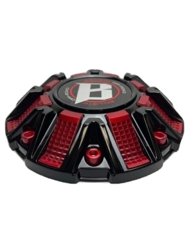 Ballistic Off-Road Gloss Black and Red Wheel Center Cap CAP OR-D2 CAP OR-D wheel center cap additional view 2