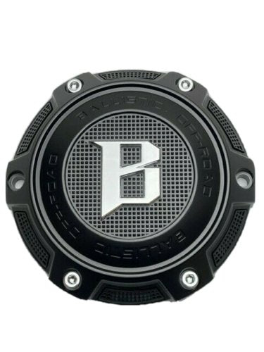 Ballistic Off-Road Matte Black with Chrome Logo Wheel Center Cap CAP OR_VD replacement wheel center cap