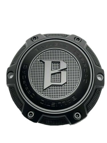 Ballistic Off-Road Matte Black/Matte Black Logo Wheel Center Cap CAP OR_VD - Wheel Center Caps