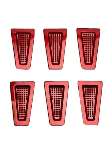 Ballistic Warrior 827 Gloss Red Accent Insert Set (6 PCS) 727 ACC1 Stick On replacement automotive wheel accessory part ACC1
