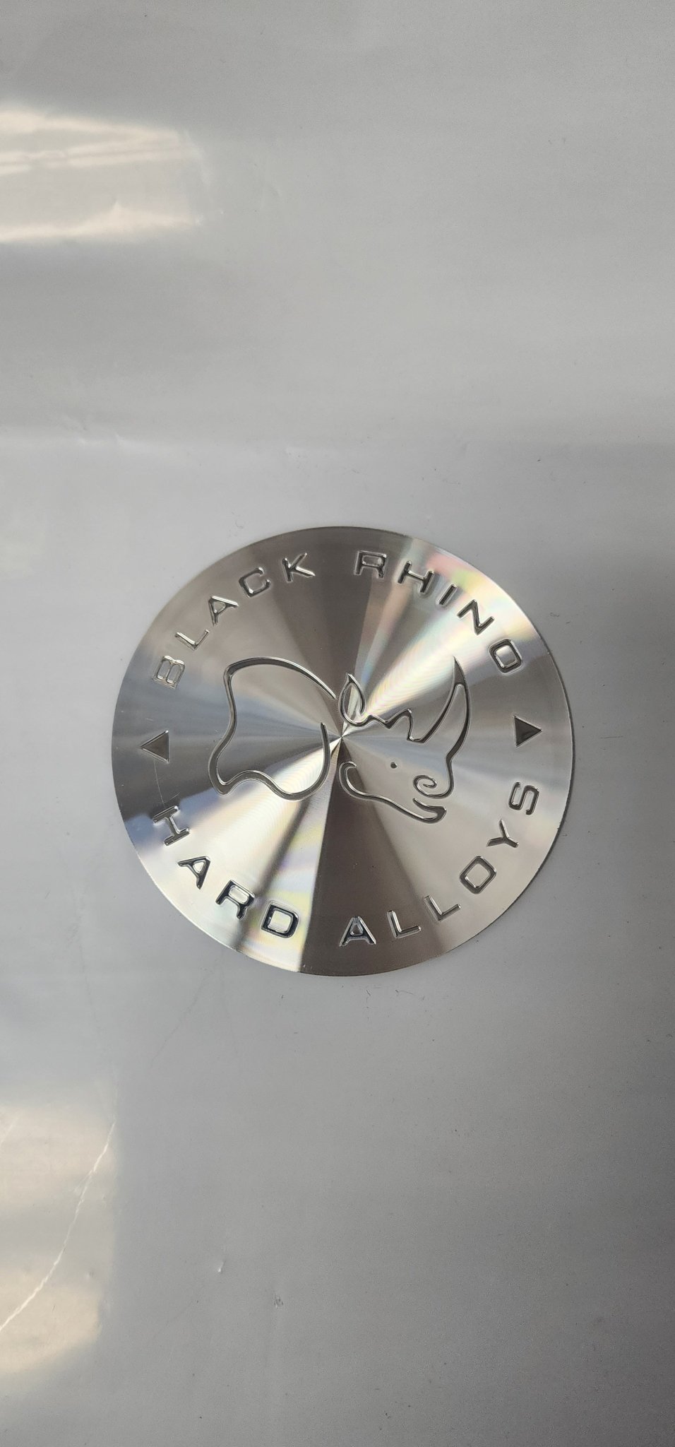 Black Rhino Silver 80mm Dia Center Cap Replacement Logo or Sticker Emblem TE80BRS replacement center cap logo / insert part TE80BRS