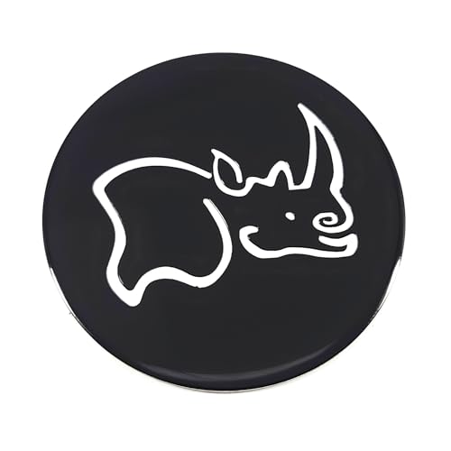 Black Rhino Wheels TE71CCBR3B Sticker Emblem Logo 71MM Black replacement center cap logo / insert part TE71CCBR3B