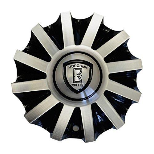 Borghini B19 Center Cap Serial Number CSB19-2A Black and Machined replacement wheel center cap part CSB19-2A