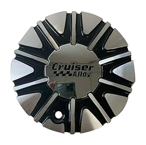Cruiser Alloy Wheels 6008L152-BAL CAP-911MBF Black and Machined Wheel Center Cap replacement wheel center cap part 6008L152-BAL