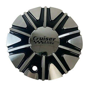 Cruiser Alloy Wheels 6008L176-BAL Chrome and Black Wheel Center Cap - wheelcentercaps