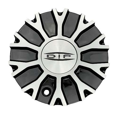 DIP Black and Machined Wheel Center Cap C10D99B 102932295-CAP replacement wheel center cap part C10D99B