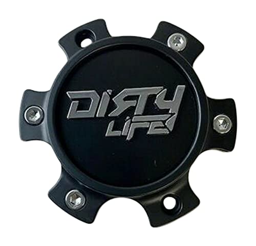 Dirty Life Wheels C109305MB03 C109305MB01-3 Matte Black Wheel Center Cap - wheelcentercaps