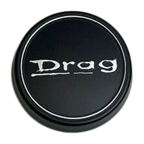 Drag Matte Black and Silver Logo Snap in Wheel Center Cap 772-CAP - wheelcentercaps