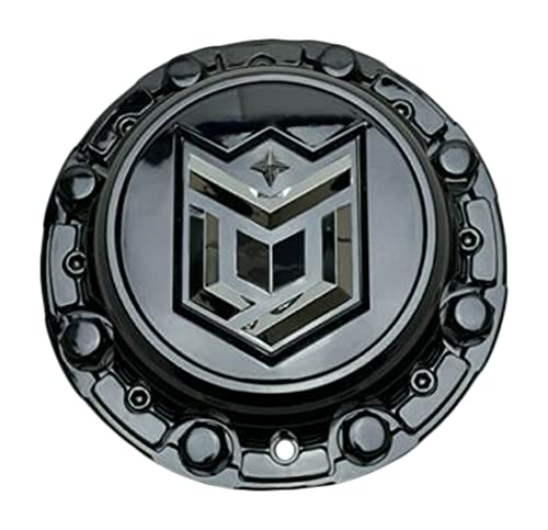 DropStars Gloss Black Chrome Logo Wheel Center Cap with Spacer 1920L173 1920L185 replacement wheel center cap part 1920L173