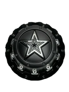 Dropstars Satin Black Tall Wheel Center Cap 6032K138 6032L215 6032B183H - Wheel Center Caps