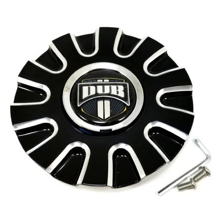 Dub Cojones Wheels 38360-15NBL Gloss Black and Milled Center Cap - Wheel Center Caps