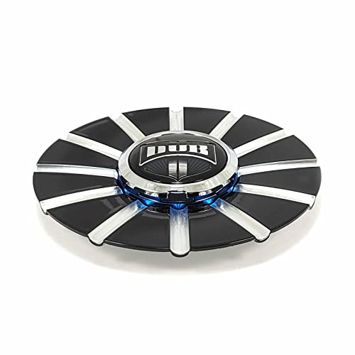 DUB Wheels 38330-15NBL 38330-15 Black and Chrome Finish replacement wheel center cap part 38330-15NBL