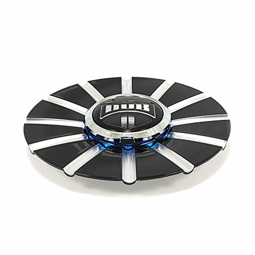 DUB Wheels 38330-15NBL 38330-15 Black and Chrome Finish - Wheel Center Caps