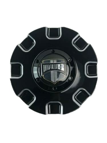 DUB Wheels Stacked 32300-15BME Gloss Black and Milled Wheel Center Cap replacement wheel center cap part 32300-15BME