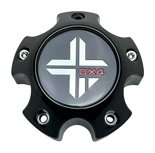 DX4 Gloss Black Wheel Center Cap 5 Lug 7115-4-CAP replacement wheel center cap part 7115-4-CAP