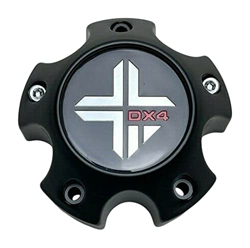 DX4 Matte Black Wheel Center Cap 5 Lug 7115-4-CAP replacement wheel center cap part 7115-4-CAP