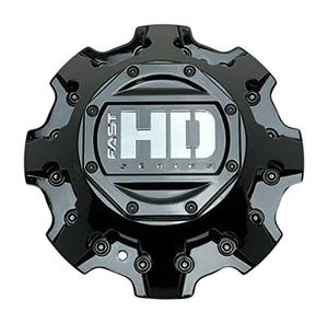 Fast HD Ammo 8 Lug Gloss Black Wheel Center Cap F261 - wheelcentercaps