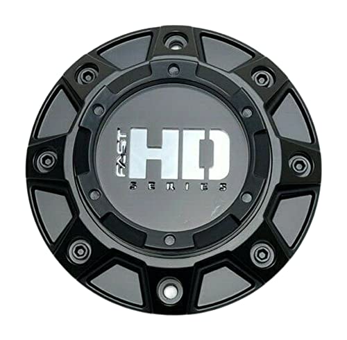 Fast HD Matte Black Wheel Center Cap 1323 replacement wheel center cap