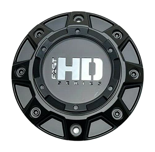 Fast HD Matte Black Wheel Center Cap 1323 - wheelcentercaps