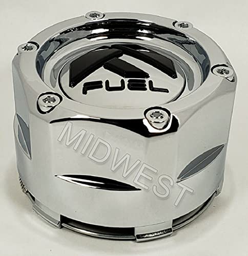 Fuel 2PC FUEL CHROME SNAP IN CAP 6X5.5(2.2"TALL) - 1003-45 replacement wheel center cap part 1003-45