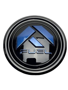 Fuel Gloss Black and Blue Logo Snap in Wheel Center Cap 1006-44GBDK - Wheel Center Caps