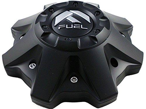 FUEL Matte Black Chrome Rivets Wheel Center Caps One with Screws