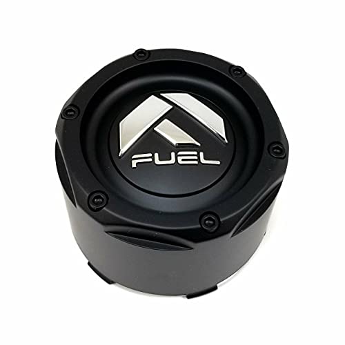 Fuel Matte Black Wheel Center Cap 1003-49TMB 1003-49T 6 and 8 Lug Snap in replacement wheel center cap part 1003-49TMB
