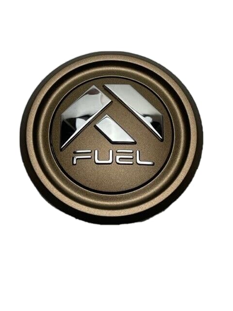 Fuel Matte Bronze and Chrome Logo Snap in Wheel Center Cap 1006-48ZDC - Wheel Center Caps